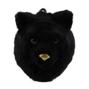 Mini Cute Realistic Simulated Black Plush Furry Lifelike Bear Head