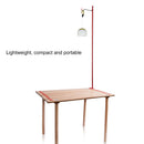 Telescopic Foldable Lamp Rod for Fishing Camping Light Holder Pole (Red)