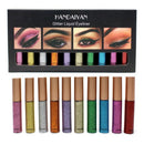 Handaiyan 10Pcs/Set Glitter Eyes Liner For Women Easy To Wear Waterproof Pi