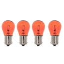 4pcs Amber BA15S Bulb Bayonet Base Light 12V Electrical Wiring