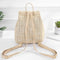 Fashion Straw Woven Backpack Ladies Shoulder Bag Summer Girl Backpack Femal C4Q6