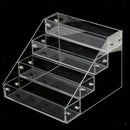 4 Layers Clear Bathroom Makeup Nail Polish Lash Mascara Rack Stand Holder Shelf