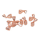 20x Mixed Floral Pinch Bails 26x9x7mm Clips Connectors Jewelry Findings DIY