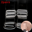 2 Pairs Adjustable Invisible Transparent Clear Bra Shoulder Strap For.Woman JR