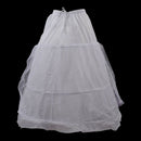 White A-Line 3 Hoop 2 Layer Bridal Wedding Gown Dress Slip Underskirt Petti