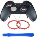 5x Chrome Thumbstick Accent Rings+Teardown Rod for Xbox One Elite Controller