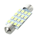 10 PCS 16 Torpedo Car Bulb LED SMD 3528 42 mm - White