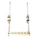 Set of 2 Chicken Swing Wooden Perch for Large Birds Macaws Budgie Conure