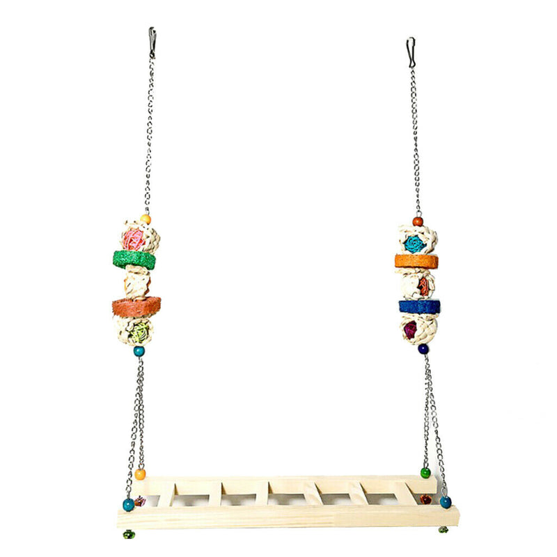 Set of 2 Chicken Swing Wooden Perch for Large Birds Macaws Budgie Conure