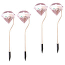 4 Pieces Solar Outdoor Garden Square Path Landscope Decor Lamps  Warm Light