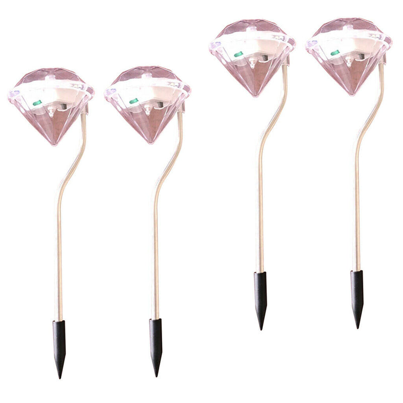 4 Pieces Solar Outdoor Garden Square Path Landscope Decor Lamps  Warm Light