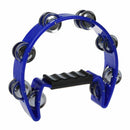 Tambourine Blue Hand Held with Double Row Metal Jingles Percussion Church B F7U8