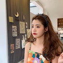 Double Layer Bangs Clip Clamp Hairpin Hair Hoop Headband Hairband (Black) A