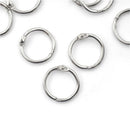 50 Pcs Staple Book Binder 20mm Outer Diameter Loose Leaf Ring Keychain ME