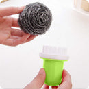 1X(Steel Ball Brush Cleaning Brush Strong Decontamination Cleaning Brush Sc