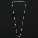 Stainless Steel Ball Beads Dog Tag Chains Necklace 20 Inch for Jewellery DI
