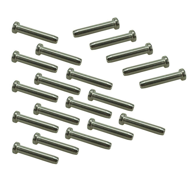 20Pcs T316 Stainless Steel Hand-Crimp Stemball Swage For 1/8Inch Cable Rail K9U7