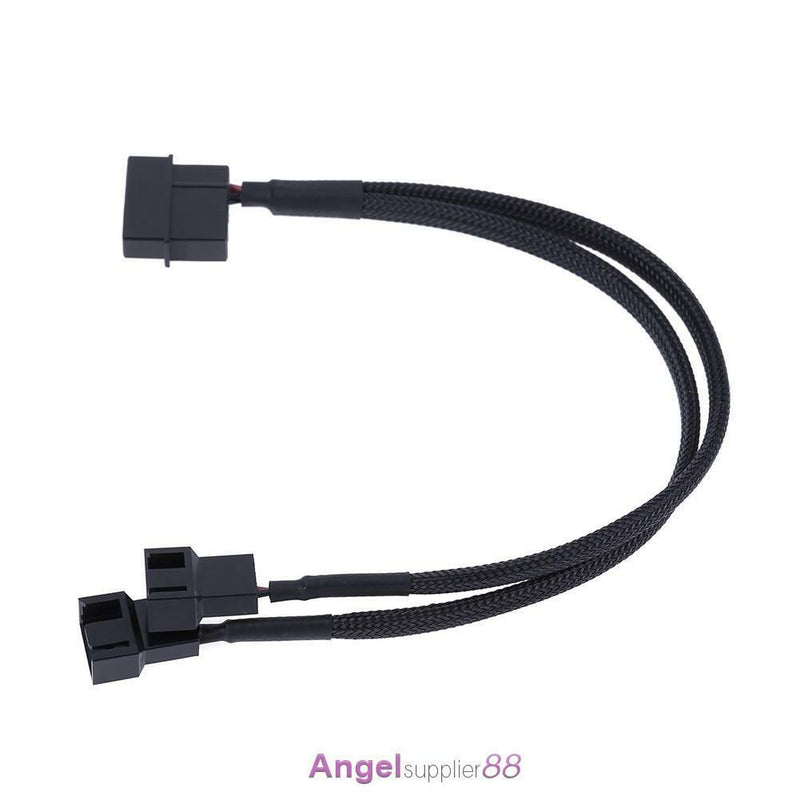 4pin IDE Molex to 2-Port 3Pin/4Pin Cooler Cooling Fan Splitter Power Cable