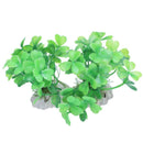 2 pieces Aquarium Landscaping green cloverleaf artificial aquatic plants E6I6