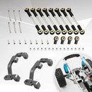 Metal Upgrade Pull Rod+Base Set For WPL B1 B24 B16 C14 C24 RC Truck Car DIY Kit