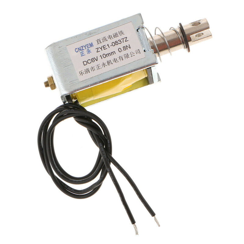 Push Pull DC Spring Plunger Solenoid Electromagnet 6V 10mm 0.8N,suitable for