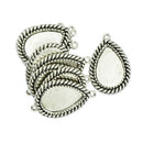10Pcs Teardrop Tray Cabochon Setting Blank Bezel Pendant Base DIY Findings
