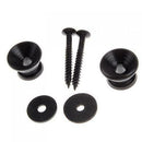 2 X Steel Black Plating Strap Lock Pins Screw For Electric Bass Acoustic Guitar