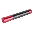 8cm Car Roof Antenna Carbon Fiber Screw Metal Stubby Mast Antenna (Red) A