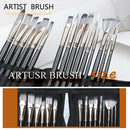 15sizes For Adults Kids Artist Paint Brush Set Gift Sponge Stationery Beginners