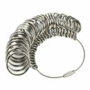 Metal Steel Ring Sizer Guage Mandrel Finger Sizing Measure Stick Standard Tool--