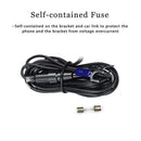 Kewiq QC3.0 USB Fast Charging Aluminium Alloy Motorcycle Phone Holder With  C9K7