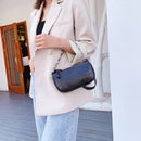 Alligator Pattern Shoulder Totes Bag Women Leather Chain Handbag (Black)