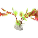 Red Plastic Fern Plants Water Fish Tank Landscaping Aquarium Ornament DecoraH2X9