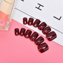 Pure color French False Nails Art Acrylic Full Cover Tips Manicure Glue24P%!