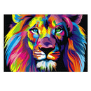 Full Drill Round Drill 5D Diy Diamond Painting "Colorful Lion" Embroidery C