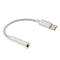 8pcs Type-C to 3.5mm Earphone Cord Adapter Cable Connector 12cm Black&White