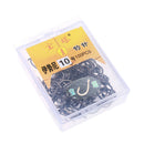 200x Assorted High Carbon Steel Fishing Cricle Hooks Lure Tackle Box 9