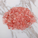 100g Red Watermelon Crystal Smelt Stone Rock Chips Specimen Healing