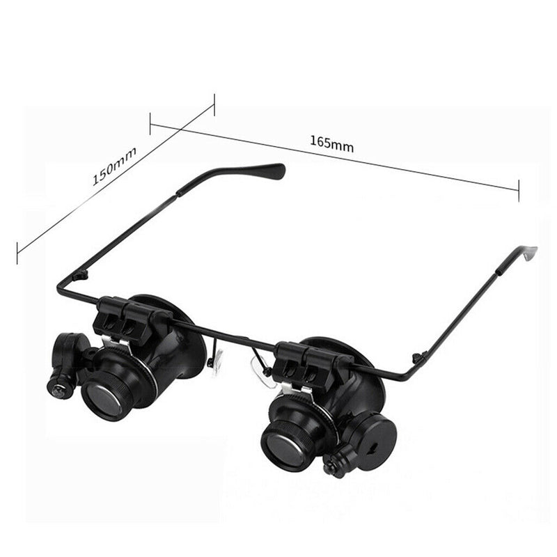 Head-mounted Magnifier Magnifying Glasses Lens with LED Lamp For Close Work