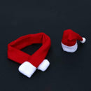 2pcs Christmas Non-woven Fabric Hat Scarf Red Wine Bottle Christmas Decor