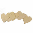 Lot of 10pcs 80mm Embellishment Blank Heart Shape Wood for Craft Wedding De