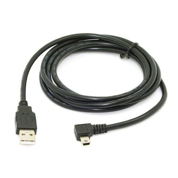 1.8m Mini USB B Type 5pin Male 90 Degree Left Angled to USB 2.0 Male Data C