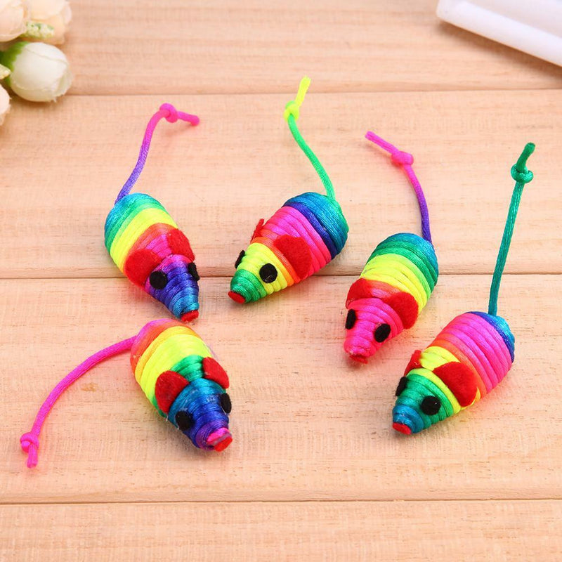 Colorful False Mouse Pet Cat Toys Squeaker Sound Mini Playing Funny Gift
