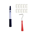 6cm Foam Painting Roller Set & 58cm Alloy Telescopic Reach Pole 2-section