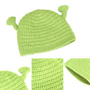 Unisex Balaclava Monster Shrek Wool Winter Knitted Hats Green Party Funny Ca Bj