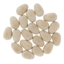 20pcs Wooden Eggs Wood Easter Decorations Embellishment Unfinished Wood Eggs