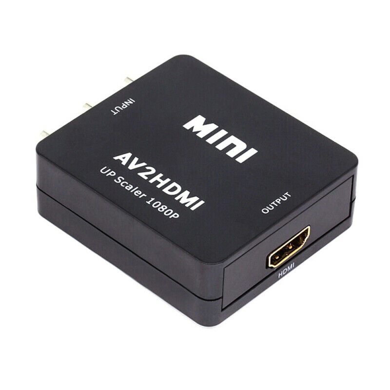 Composite AV CVBS 3RCA to HDMI Video Converter 1080p Upscaler with Power SKS