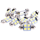 10Pcs 5050 31mm 4smd led white light car interior dome festoon bulbs DC12v OZ