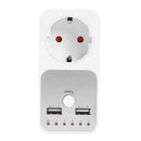 Dual USB EU Plug Timing Socket Timer Switch Countdown Outlet Controller