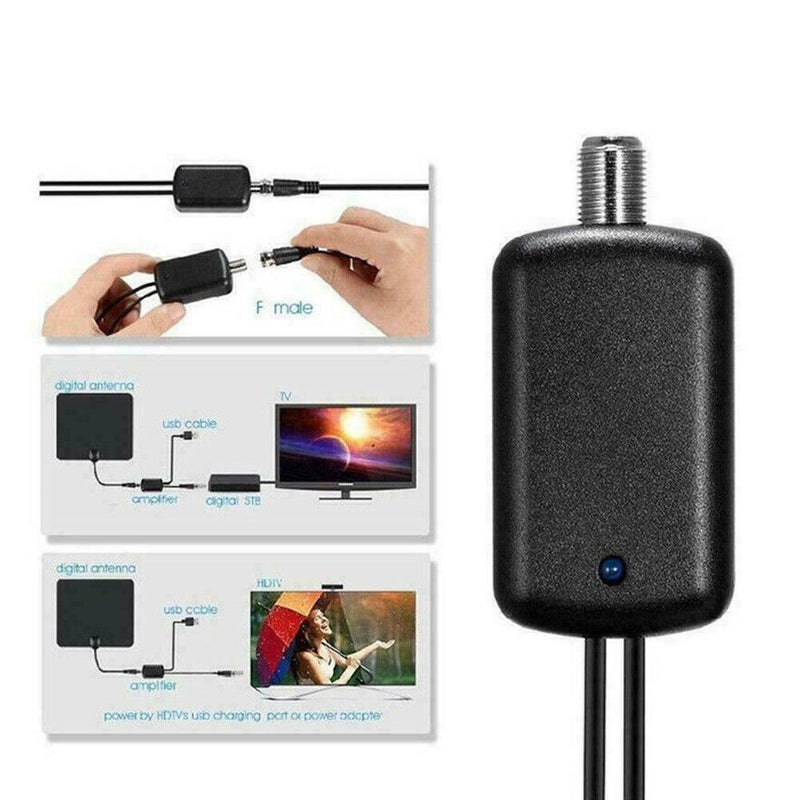ForCable TV Booster HD Antenna Fox Digital 25db TV Amplifier Channel HD Sig A7B6